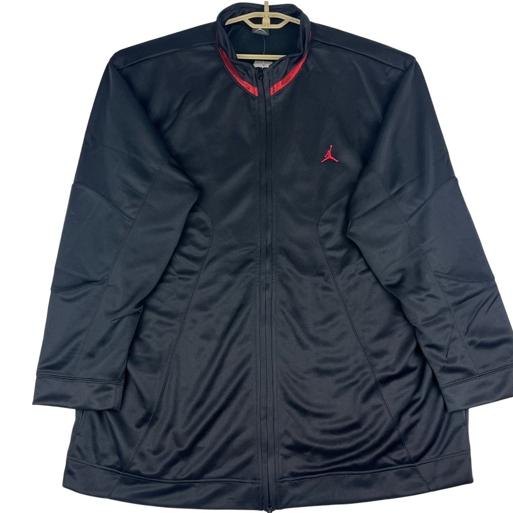 Nike Air Jordan Jacket Mens XXL Black Full Zip Track Athletic NWOT